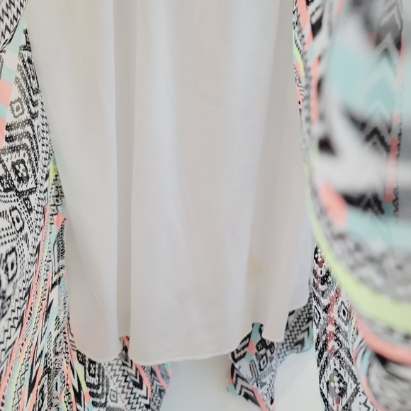 No Boundaries Asymmetrical Hem Aztec Print Multicolored Dress Size Large - Picture 6 of 14
